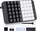 Koolertron One Handed Mechanical Gaming Keyboard 48 Keys Fully Programmable Mini USB Macro Keyboard with Red Switch for Gamers/Designers/Video Editor
