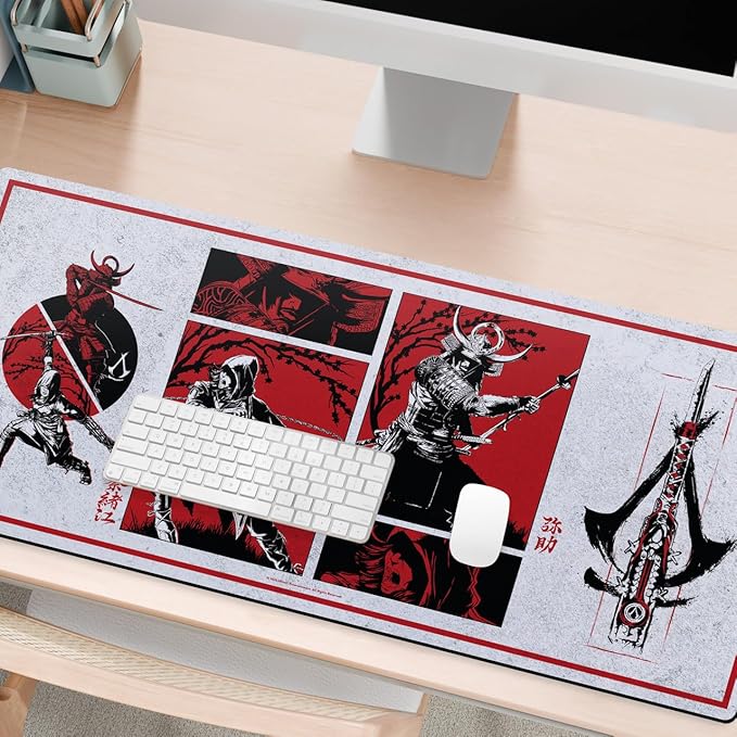 Head Case Designs Officially Licensed Assassin's Creed Character Art Shadows Graphics 37.4 x 15.75 x 0.16 inches (900 x 400 mm) - XL Gaming Office Desk PC Keyboard Mouse Mat Pad
