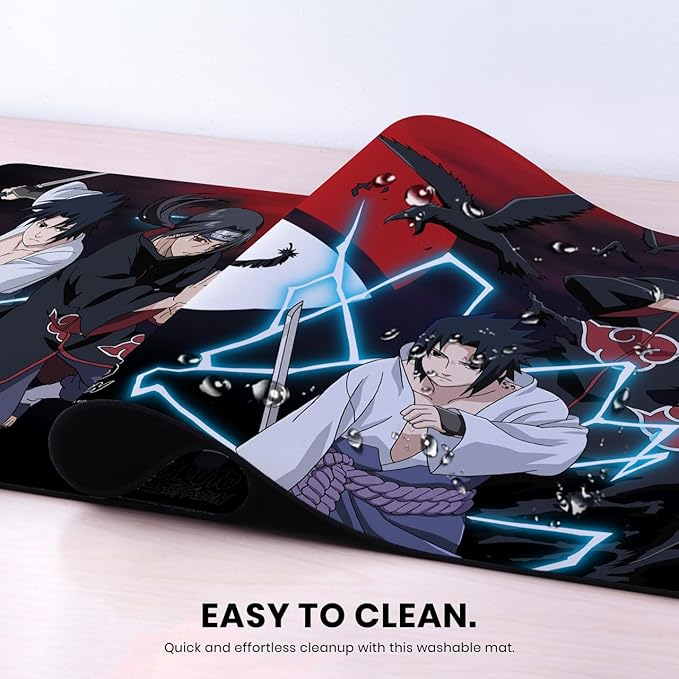 Head Case Designs Officially Licensed Naruto Shippuden Itachi and Sasuke Graphic Art 37.4 x 15.75 x 0.16 inches (900 x 400 mm) - XL Gaming Office Desk PC Keyboard Mouse Mat Pad