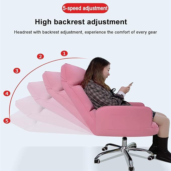 Office Chair Gaming Chair Computer Chair Height Adjustable Gaming Chair Ergonomic Executive Chair for Women Adults GirlsHome Computer Chair Modern Swivel Chair High Back Desk Chair with Arm