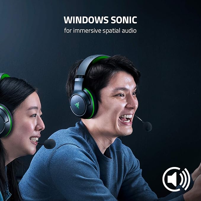 Razer Kaira Wireless Gaming Headset for Xbox Series X|S Xbox One: Triforce Titanium 50mm Drivers - Cardioid Mic - Breathable Memory Foam Ear Cushions - EQ Pairing Button - Windows Sonic - Black