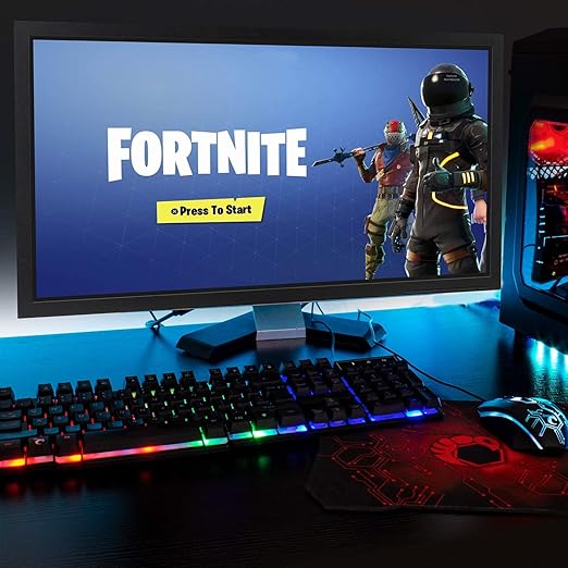 Gaming Keyboard and Mouse and Mouse pad and Gaming Headset Wired LED RGB Backlight Bundle for PC Gamers and Xbox and PS4 Users - 4 in 1 Edition Hornet RX-250