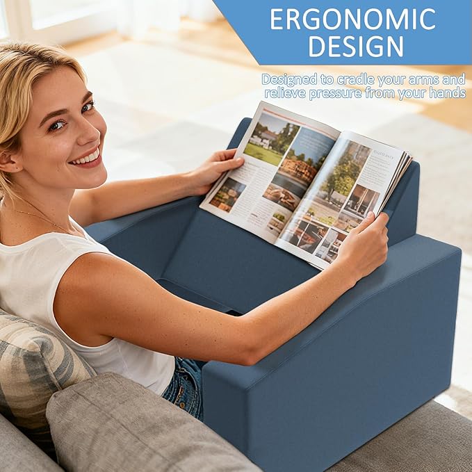 Lap Desk Pillow with Removable Cover Adjustable Angle Gaming &amp Machine Washable Reading Pillow for Adults Multipurpose Laptop Bed Tray with Arms for Working