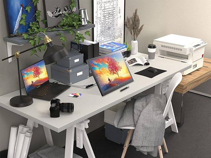 Monoprice Creator 22 Graphic Pen Display - 21.5in USB‑C FHD IPS 8192 Pressure Levels 5080 LPI 266 RPS Battery‑Free Wireless Pen Support Mac OS X/Windows Black