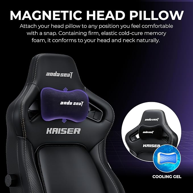 Anda Seat Kaiser 4 XL Gaming Chairs for Adults - Ergonomic Black Fabric Gaming Chairs with 6DArmrest Comfortable Office Seat with Lumbar Support Heavy Duty Wide Gamer Seat