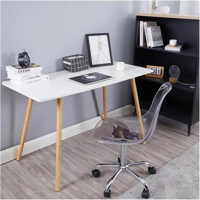 Modern Gaming Chair with Acrylic Base and Rolling Function Black and Gold