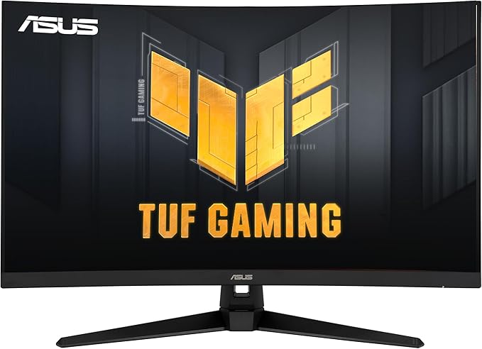 ASUS TUF 32 Inch Curved Gaming Monitor - QHD (2560 x 1440) 165Hz (Supports 144Hz) 1ms Extreme Low Motion Blur Speaker FreeSync Premium VESA Mountable DisplayPort HDMI - VG32VQ1B