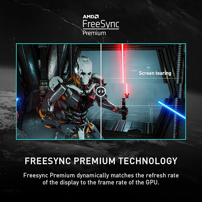 msi G273CQ 27 Gaming Monitor 2560 x 1440 (QHD) VA 170Hz FreeSync Premium HDR Ready HDMI Displayport Tilt
