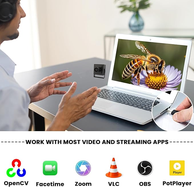 SVPRO 1080P 120fps High Speed Camera M12 Wide Angle 12MP USB Lightburn Camera 4K 30fps 3D Printer Camera IMX577 USB External Computer Camera for PC LaptopRaspberry Pi