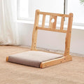 BTZHY Floor Chair Floor Chair Tatami Meditation Yoga Chair Foldable Indoor Outdoor Chair with Backrest Rubber Wood Legless Back Chair(A)
