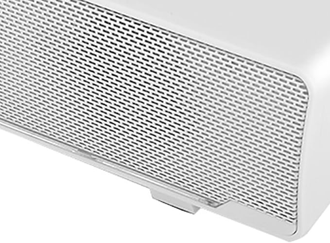 USB Powered Computer Speakers Wired 2.0 Sound Track PC Sound Bar 3W Bass Stereo Surround Mini Soundbar WBreathing Light for Tablets Desktop Laptop (White)