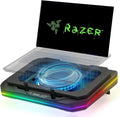 Cooling Pad for Razer Blade 15 (2018) Gaming Laptop Cooler with Powerful Turbo Cooling Fan Can Fast Cooling CPU+GPU 40°C Variable Speed6 RGB Light ModeTouch Control LCD Screen 3 USB-A Port