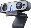 ROCWARE RC08 2K Webcam with Speaker Webcam for PC HD Web Cam with Noise Reduction Mic/Harman Speaker/4X Eptz/Privacy Cover/0.2S Auto-Focus/Low Illumination Computer Camera for Zoom/Teams/Meeting