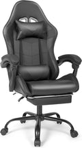 Gaming Chair Ergonomic Computer Chair with Footrest and Lumbar Support Height Adjustable Office Chair with 360° Swivel Seat and Headrest