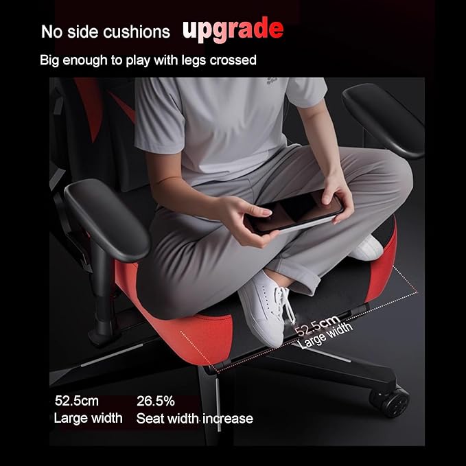 Ergonomic Gaming Chair Comfortable and Breathable Office Chair Height Adjustable Computer Chair with Footstool(with Foot Rest)