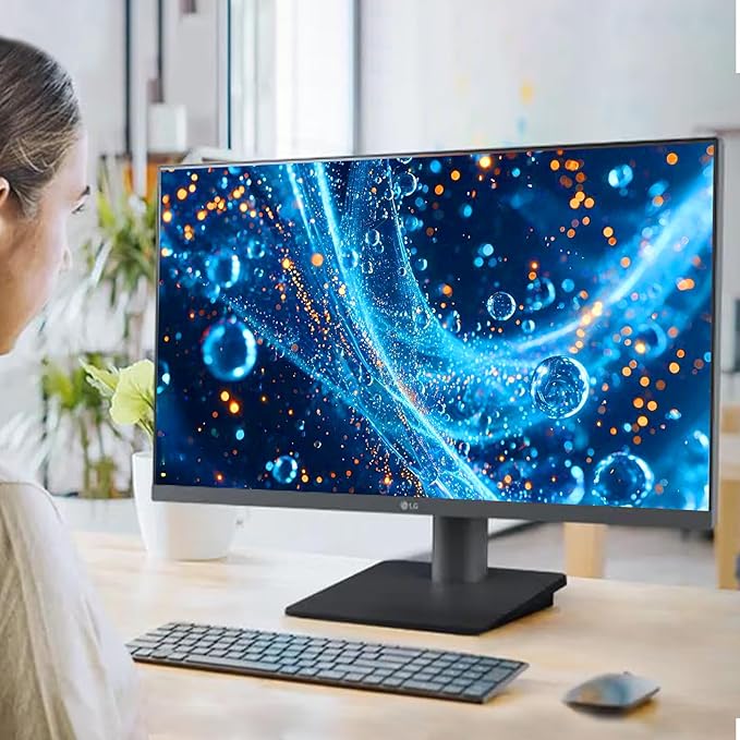 LG 27 Full HD (1920 x 1080) IPS Computer Monitor 100Hz Refresh Rate 5ms GtG Response Time 3-Side Virtually Borderless Design HDMI x2 VESA Mountable(75x75mm) Tilt Adjustable