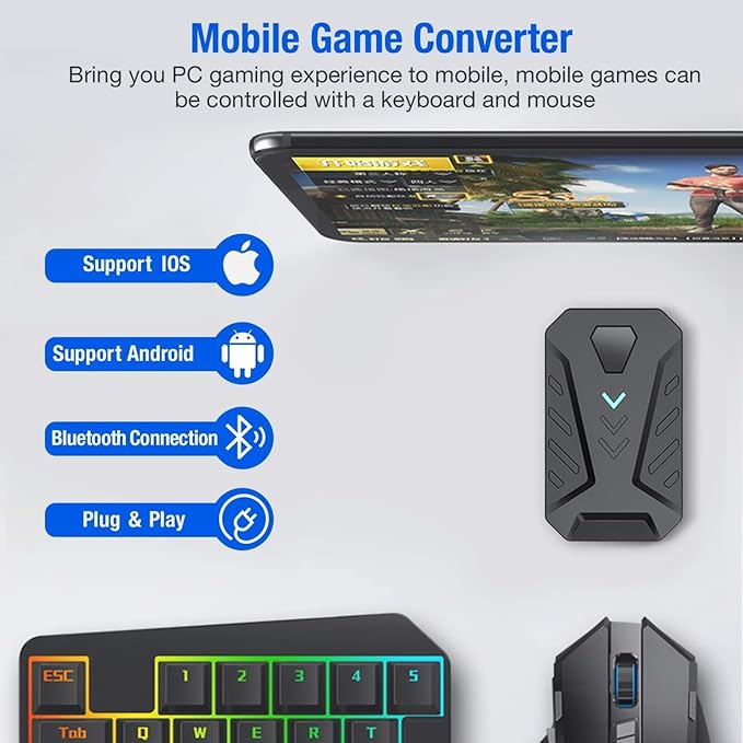 One Hand RGB Gaming Keyboard and Mouse Combo Half Hand Gaming Keyboard Set Mechanical Feeling Keyboard for Mobile Games
