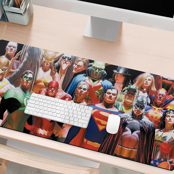 Head Case Designs Officially Licensed Justice League DC Comics Justice Volume 1 Comic Book Covers 37.4 x 15.75 x 0.16 inches (900 x 400 mm) - XL Gaming Office Desk PC Keyboard Mouse Mat Pad