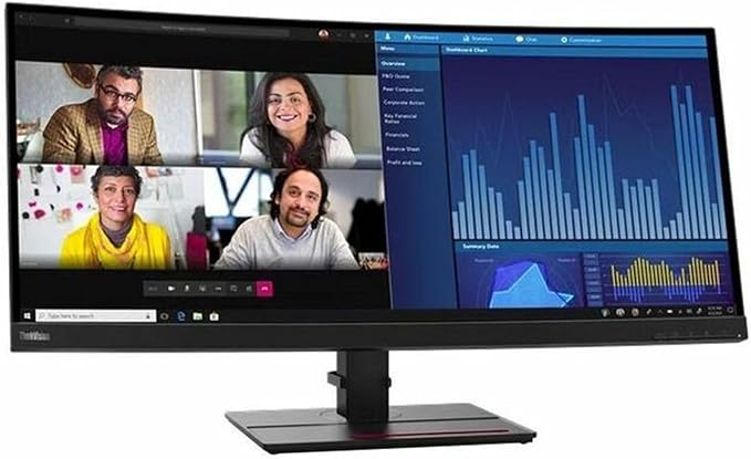 Lenovo ThinkVision P34w-20 34 Class UWQHD Curved Screen LED Monitor - 21:9 - Raven Black - 34.1 Viewable - in-Plane Switching (IPS) Technology - WLED Backlight - 3440 x 1440-300 Nit - 4 ms - 60 Hz