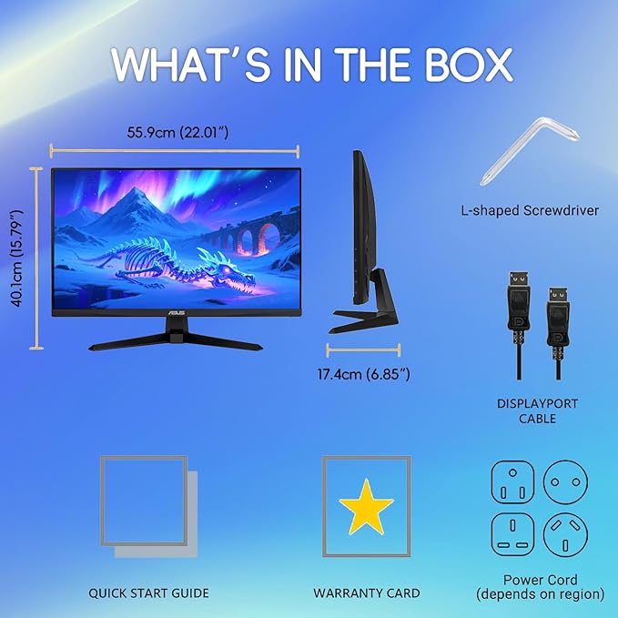 ASUS TUF Gaming 24.5 FHD Monitor 310Hz 0.3ms IPS G-SYNC Compatible FreeSync Premium Extreme Low Motion Blur Sync 99% sRGB DisplayPort &amp 2 x HDMI Height/Tilt/Pivot/Swivel Gaming AI Blac