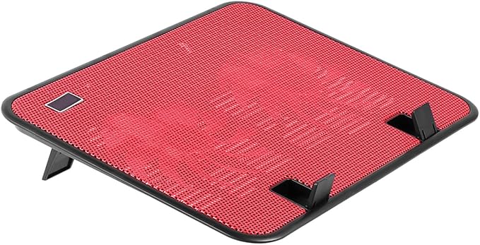 5V Notebook Cooler with Dual USB Fans Laptop Cooling Pad Design for Optimal Airflow Ergonomic Stand for Desk Bed Use Red