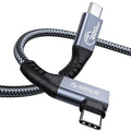 ORICO Cable Compatible with Thunderbolt 4 Right Angle 6.56Ft40Gbps USB C to USB C Cable 100W Charging/Diaply 8K@60Hz Compitable with MacBooks iPad Pro Thunderbolt 4/3 and USB-C Device