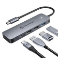 UtechSmart USB Hub 4-Port USB 3.0 Hub Ultra-Slim USB Adapter for Laptop 5Gbps Fast Data Transfer USB 3.0 Splitter for Dell HP MacBook (Grey)