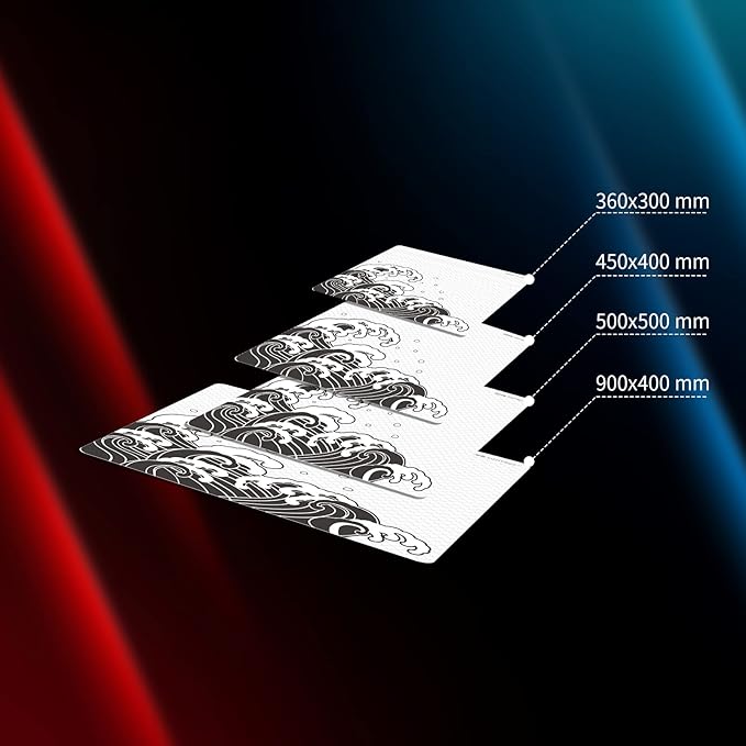 X-Raypad Aqua Control Plus Wave Gaming Mouse Pad Ultra-High Precision Mouse Pad with Perfect Speed and Control Capability Consistent X and Y Glide Designed for Fps Players with Low DPI Requirements