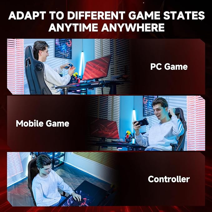 GTPLAYER Gaming Chair with Bluetooth Speakers Adjustable Backrest and Height 3D Armrests Footrest Ergonomic Computer Chair for Gamers (Dark Black)