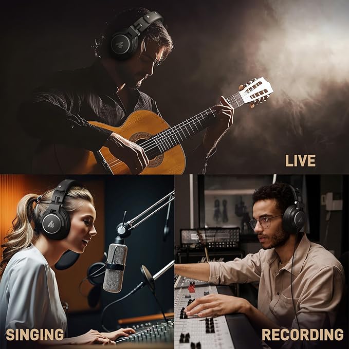 MAONO USB XLR Dynamic Microphone Studio Headphone Bundlefor Studio Recording Streaming Content Creation(PD300XT+MH700+XLR-180)