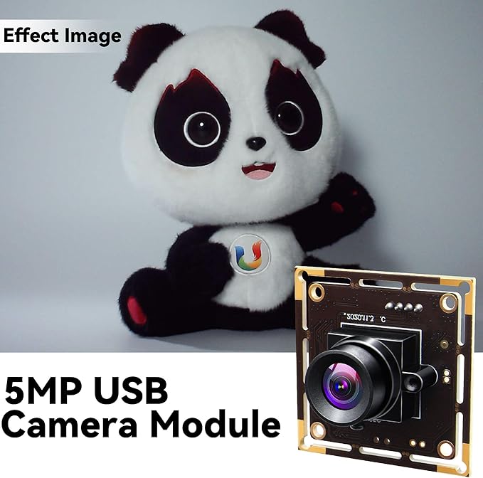 5MP USB Camera Module No Distortion Lens 1944P UVC Computer Webcam Industrial Lightburn Camera for Windows Linux Android and Mac OS