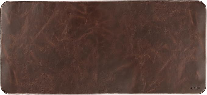 Londo Top Grain Leather Extended Mouse Pad – Large Desk Mat for Office &amp Gaming Smooth Writing Surface Non-Slip Base Durable &amp Stylish Workspace Accessory