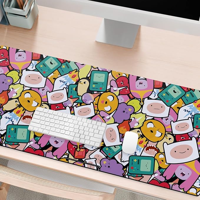 Head Case Designs Officially Licensed Adventure Time Pattern Graphics 37.4 x 15.75 x 0.16 inches (900 x 400 mm) - XL Gaming Office Desk PC Keyboard Mouse Mat Pad