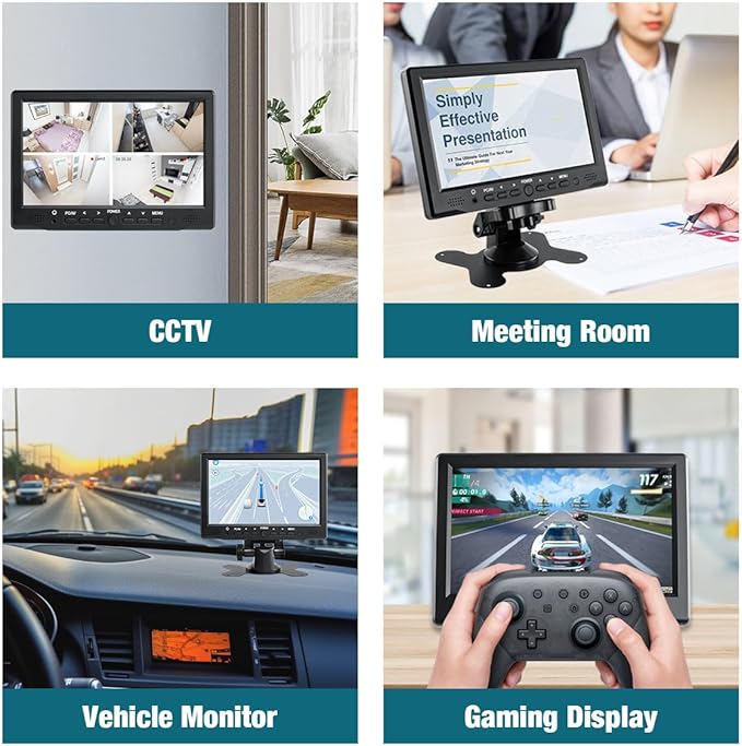 7 inch Small Monitor TFT LCD Display 1024X600 HDMI Mini Portable Screen for PC/TV/Camera/Gaming/Raspberry Pi
