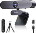 DEPSTECH Webcam 4K Zoomable Webcam with Microphone and Remote Equipped with Sony Sensor 3X Digital Zoom Noise-Canceling Mics Auto-Focus Computer Camera for PC/Mac/Laptop/Zoom/Teams/OBS/Google