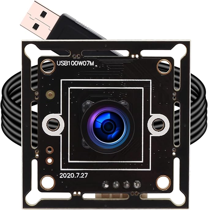 ELP Megapixel Super Mini 720p USB Camera Module Wide Angle with 120degree M7 Lens HD Digital Embedded Webcam Board for Computer USB2.0 UVC Video PC Opencv Camera Modulewith 3.3ft/1m Cable for Laptop