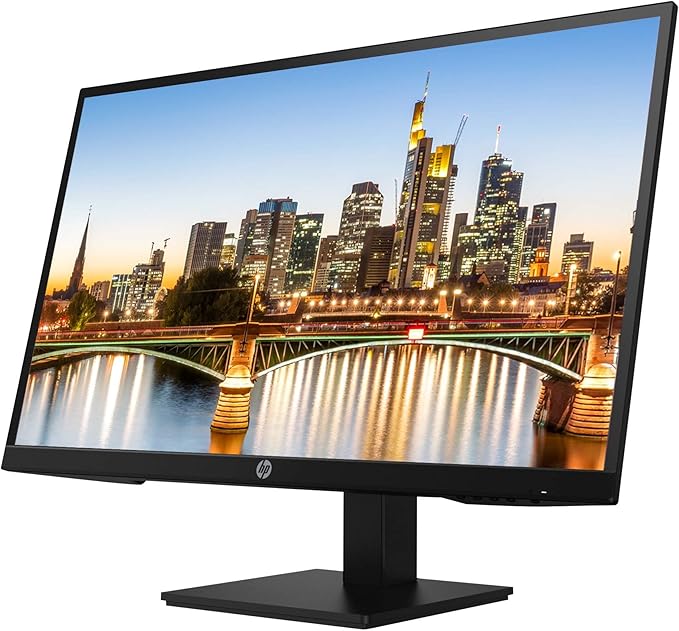 HP P27h G4 27 Inch FHD IPS LED-Backlit LCD 2-Pack Monitor Bundle with HDMI Integrated Speakers Blue Light Filter Dual Monitor Stand MK270 Wireless Keyboard and Mouse Gel Pad