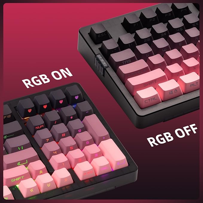 ZORNHER ZH980 Mechanical Keyboard Wireless95% Pink Creamy Keyboard with Number PadGaming Keyboard with Number PadLighted Up PBT KeycapsCreamy Sounding Linear SwitchesFull Size