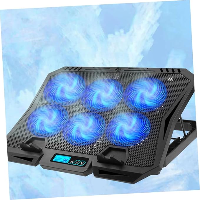 Veemoon Laptop Cooling Pad with Variable Speed Airflow 15.6-inch Quiet Laptop Cooler Stand for PC Notebook Cooling and Ventilation Suitable for Gaming and Office Use