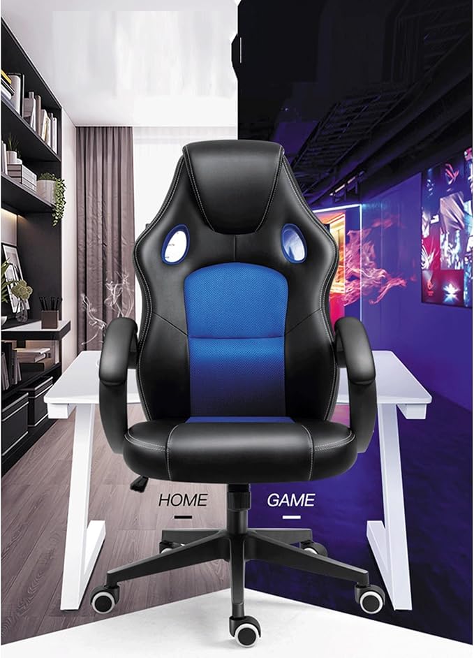 Ergonomic Office Gaming Computer Desk Chair Comfortable Leather Home Chair with Reclining Rocking Feature Modern Stylish PU Leather Chair for Study Work and Gaming Executive Living Room Bedr
