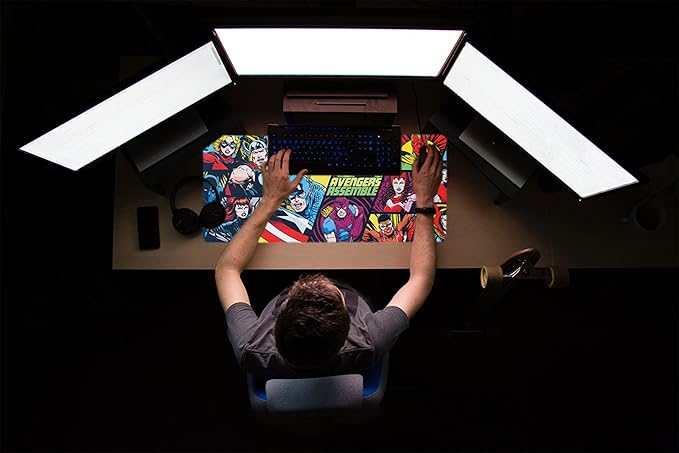 Grupo Erik XXL Mouse Pad - Marvel Gifts | Gaming Desk Mat 31.5 x 13.8 inches Non-Slip Rubber Keyboard &amp Mouse Mat Large | Gaming Gifts Gamer