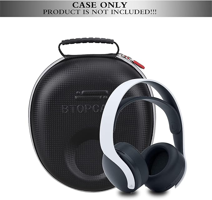 Hard EVA Protective Carrying Storage Cover Case for Sony PULSE 3D Wireless Headset Sony PS5 Headset (Black with Slot)