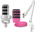 Rode PodMic USB White with Rode PSA1+ White Bundles (Pink Bundle)