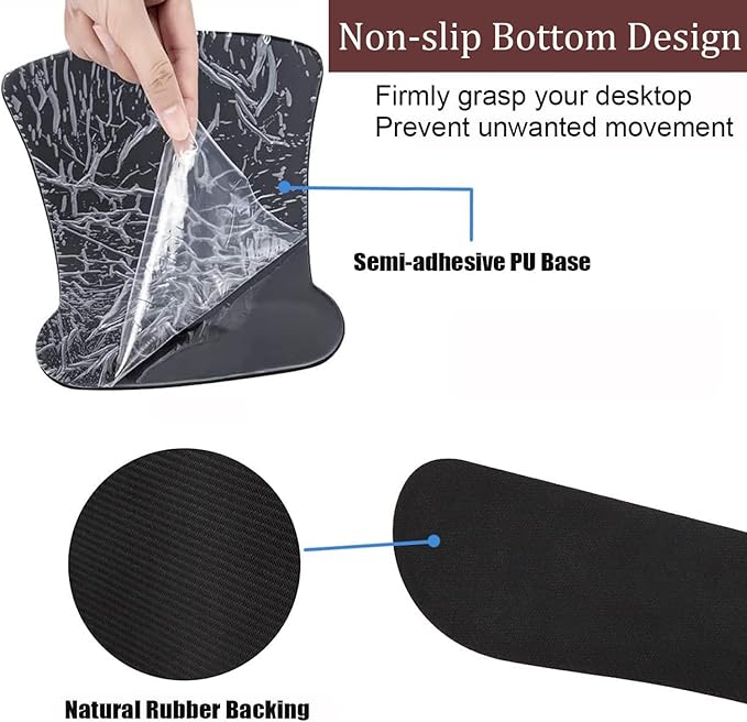 Keyboard Wrist Rest and Mouse Pad Wrist Support with Lace-Shaped Coaster Set Ergonomic Gel Memory Foam and Anti-Slip Base Easy Typing and Pain Relief - Black Cat