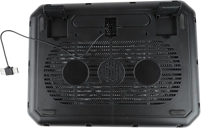 Laptop Cooler 7 Height Adjustments High Speed Cooling Low Noise Laptop Pad Cooling Pad Stand with LED Lights Fan Fan (M10B)
