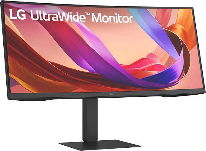LG 34U650A-B 34-inch UltraWide WQHD (3440 x 1440) IPS Curved Wide Computer Monitor 100Hz HDR10 Built-in Speaker HDMI DisplayPort USB Type-C PD 96W Tilt/Height/Swivel Adjustable Stand Black
