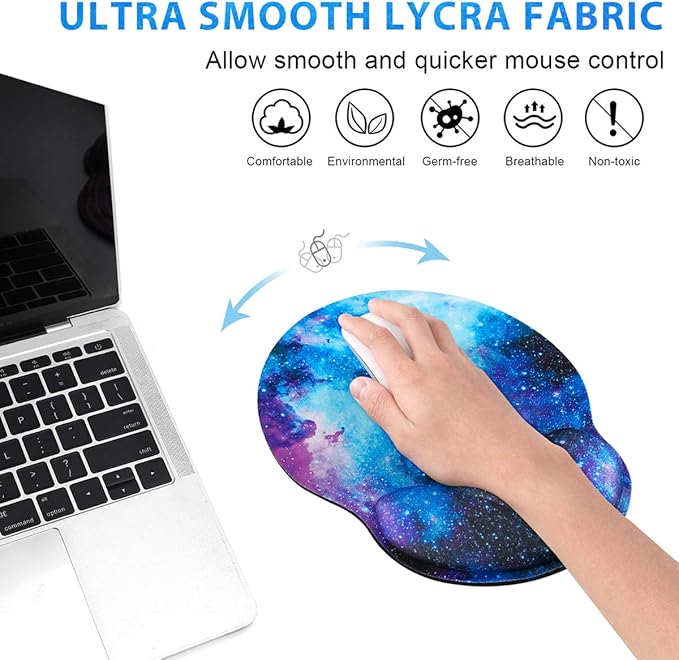 1080P Webcam with Microphone &amp Tripod Stand Privacy Shutter Cute Non Slip Rubber Base Mouse Pad with Wrist Rest Support