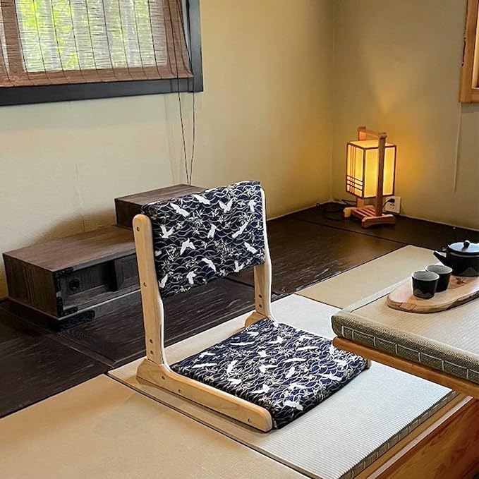 BTZHY Floor Chair Portable Floor Chair Foldable Meditation Floor Chair Living Room Chair Floor Chair Japanese Legless Tatami Chair Sitting Room Meditation Floor Chair