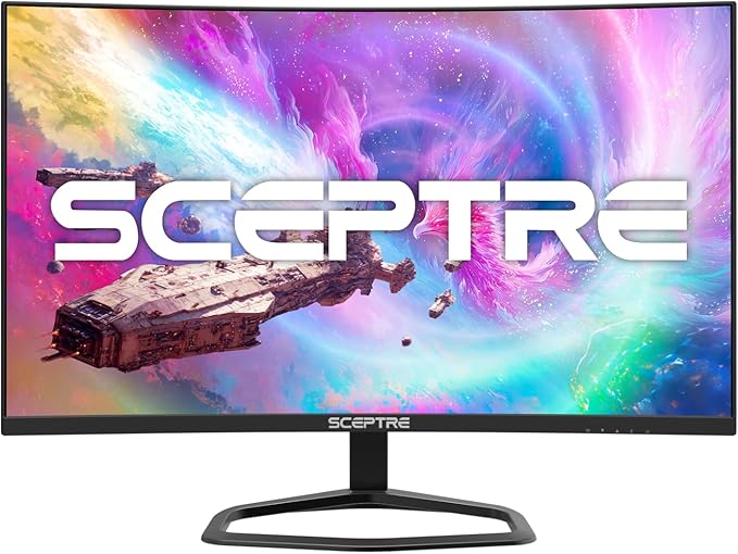 Sceptre 27-Inch Curved Gaming Monitor FHD 1080p 240Hz 1500R DisplayPort &amp HDMI x2 Built-in Speakers Machine Black (C275B-FWT240 Series 2026)