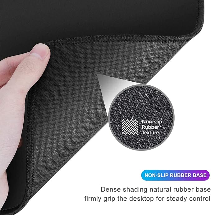 Large Mouse Pad XXLMousepad with Stitched Edges &amp Non-Slip Rubber Base-High Speed Surface-Laptop Desk Pads-Computer Keyboard and Mice Combo Pad Mat 15.7X31.5 inch